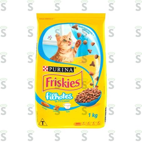  Ração Para Gatos Filhotes Friskies Frango Cenoura Leite 1kg