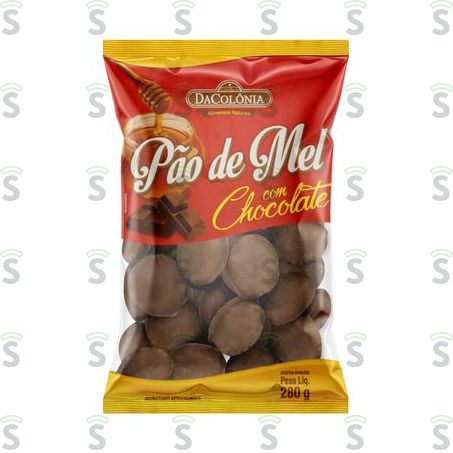  Pão de Mel Dacolônia Com Chocolate Embalagem 280g