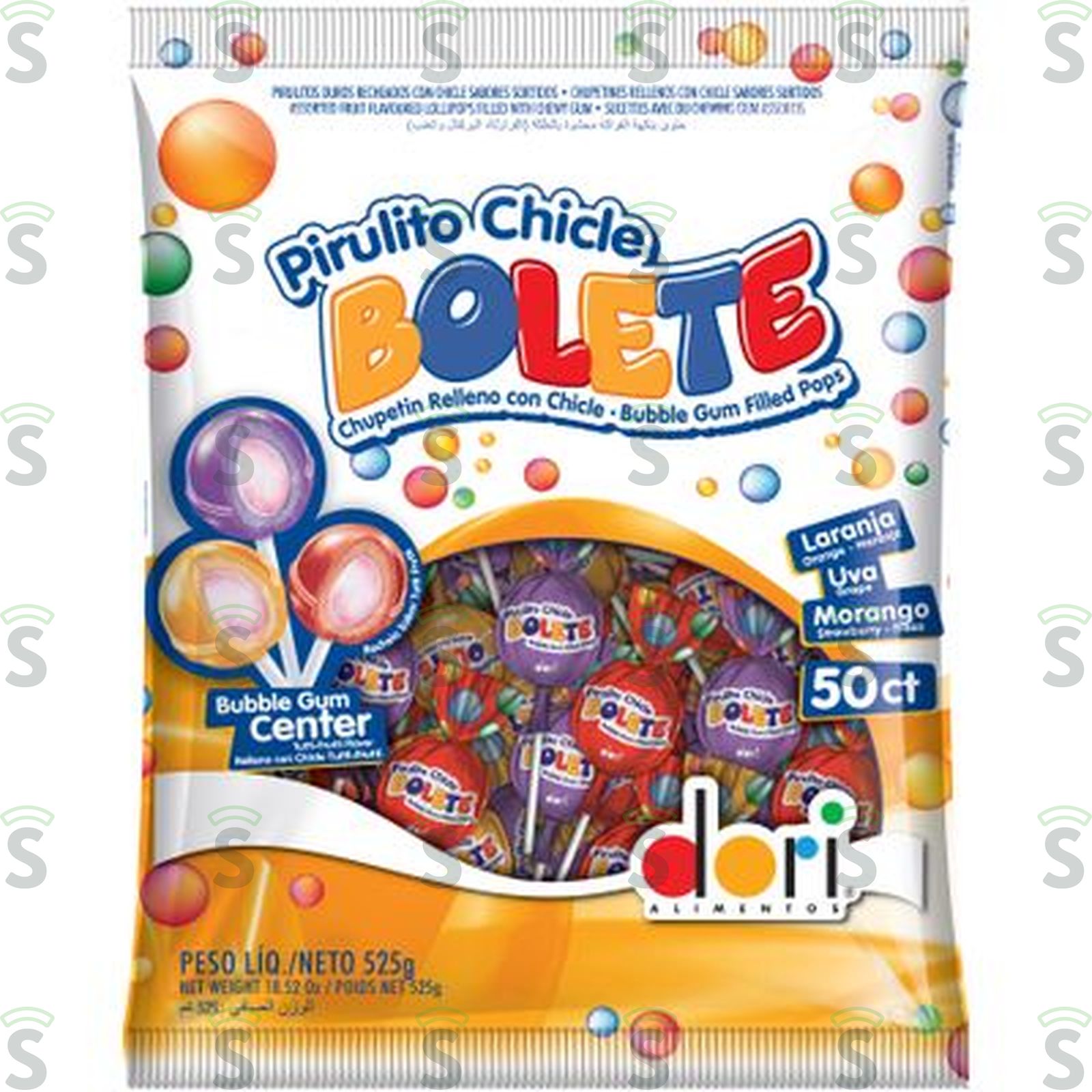 Pirulito Dori Bolete Sortido Embalagem 525G