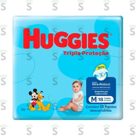  Fralda Descartável Mônica Huggies Midade 18un