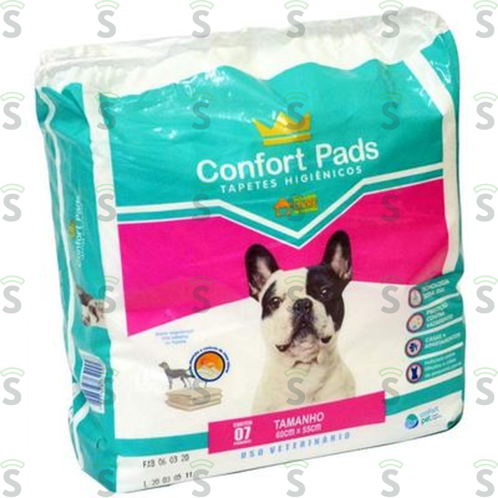Confort-tapete higienico 55x60 c/7