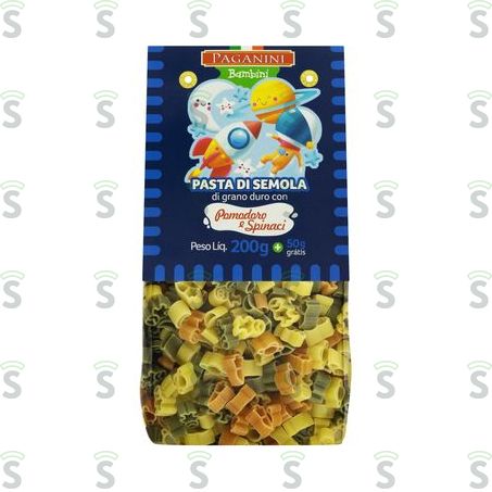  Macarrão Paganini Kids Bambini Espacial Oferta Embalagem 250g