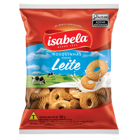 Biscoito Rosquinha Isabela 300g - Leite