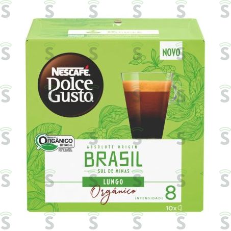  Café Em Cápsula Torrado e Moído Lungo Orgânico Nescafé Dolce Gusto Absolute Origin Brasil Caixa Com 10un - 80gr
