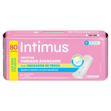 Protetor Diário Intimus Sem Abas - Com 80 Protetores - Leve Mais, Pague Menos