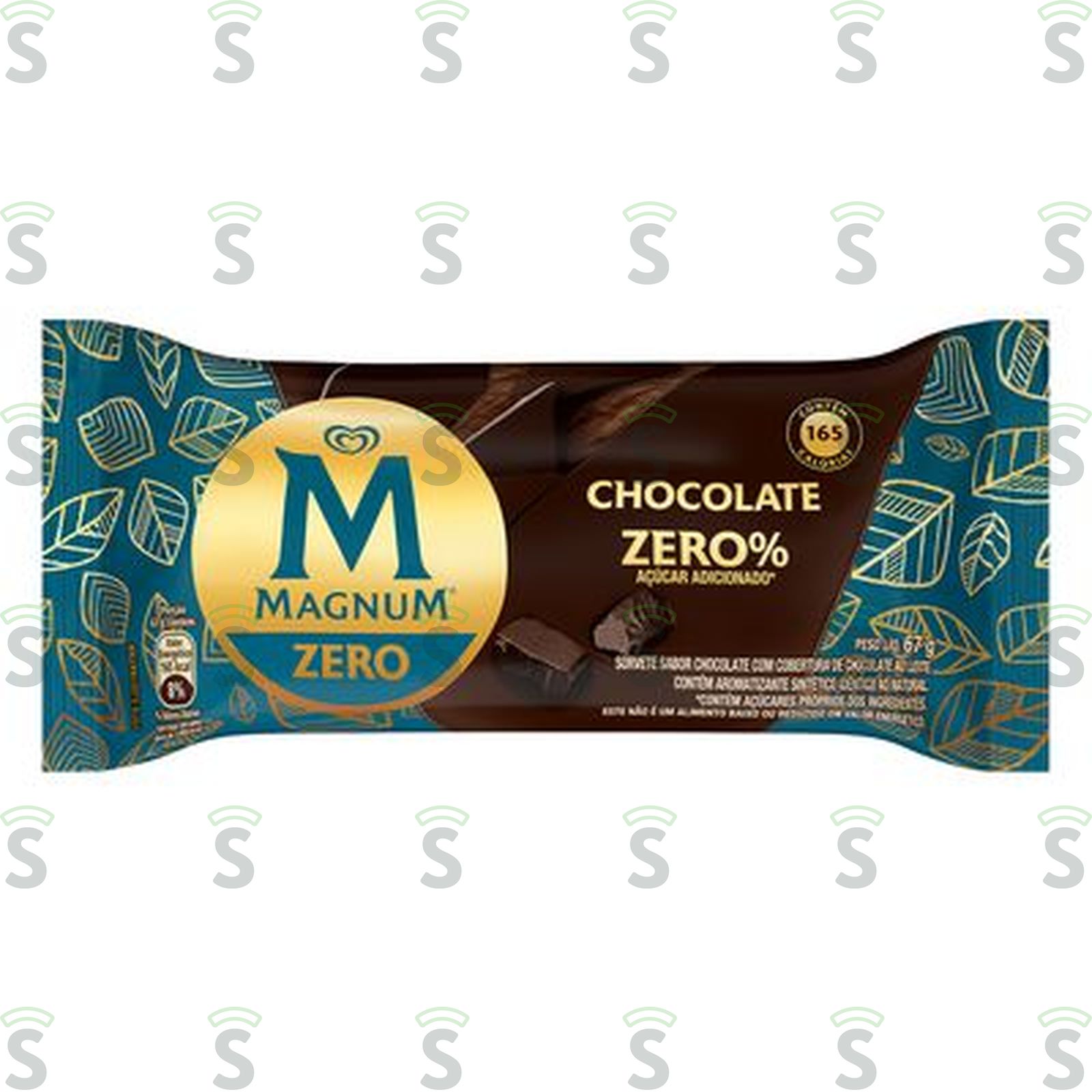 Sorvete Chocolate Cobertura Chocolate Magnum Zero Pacote 67G