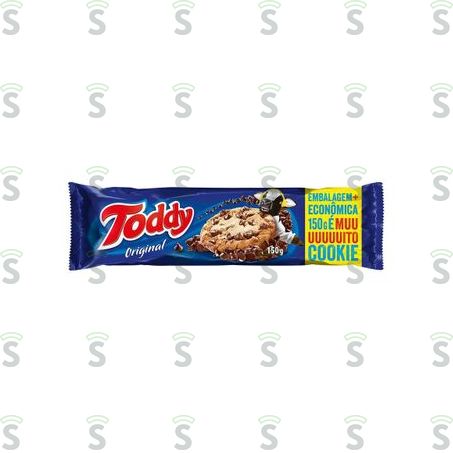  Biscoito Cookie Chocolate Com Gotas de Chocolate Toddy Pacote Embalagem Econômica 133g