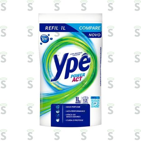  Lava-roupas Líquido Ypê Power Act Pouch Refil 1lt