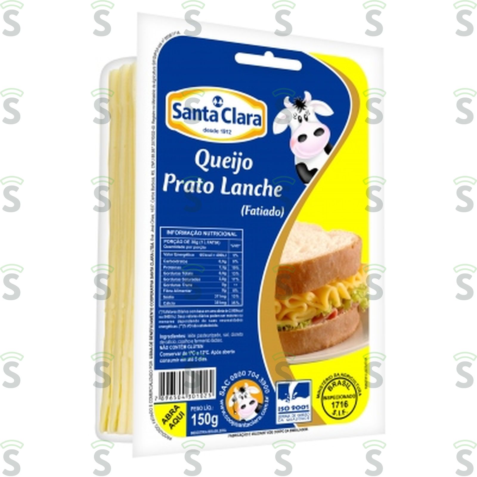Santa clara-queijo prato fatiado 150g .