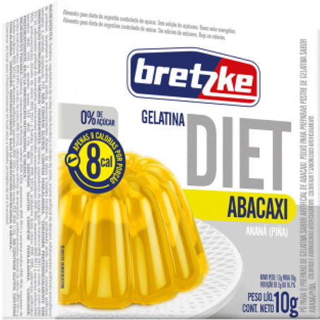 Gelatina Bretzke 10g - Diet - Abacaxi