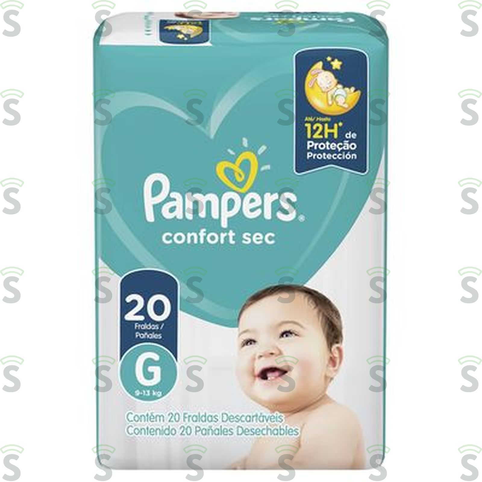 Pampers-fralda confortsec g c/20