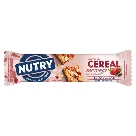 Barra de Cereal Nutry 22g - Morango com Chocolate