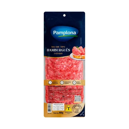Salame Hamburguês Pamplona Fatiado 100G