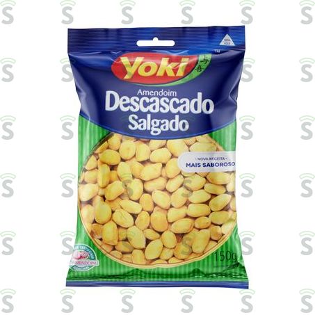  Amendoim Yoki Descascado Salgado Pacote 150g