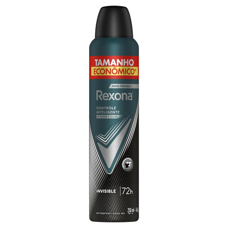 Desodorante Aerossol Rexona 250ml - Invisible - Masculino - Leve Mais, Pague Menos