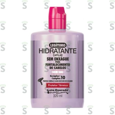  Hidratante Capilar Gota Dourada Fortalecimento de Cabelos Frasco 320ml