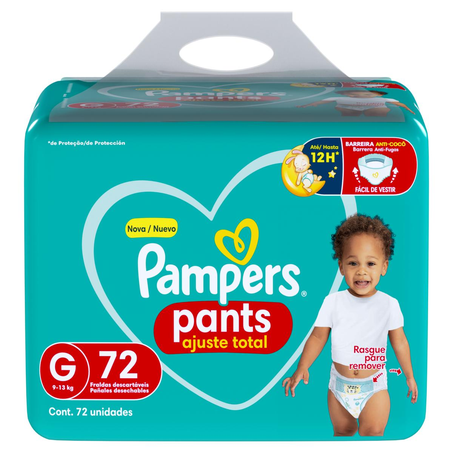 Fralda Pampers Pants Top Tam. G - Com 72 fraldas