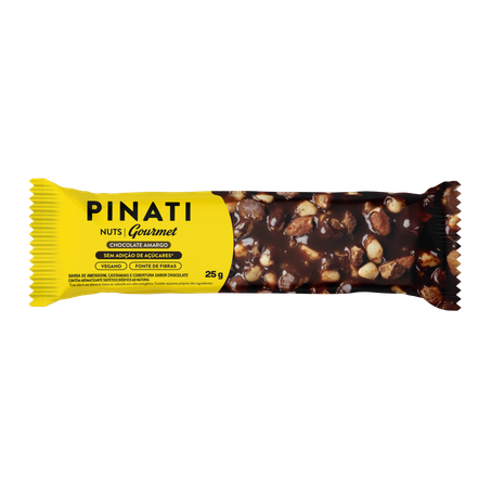 Barra pinati nuts gourmet 25g choc amarg