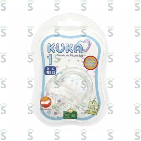  Chupeta de Silicone Ortodôntica Soft Kuka Nº1 Embalagem 1un