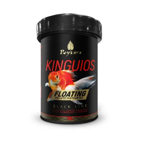 ração para peixes kinguio black line floating 35g