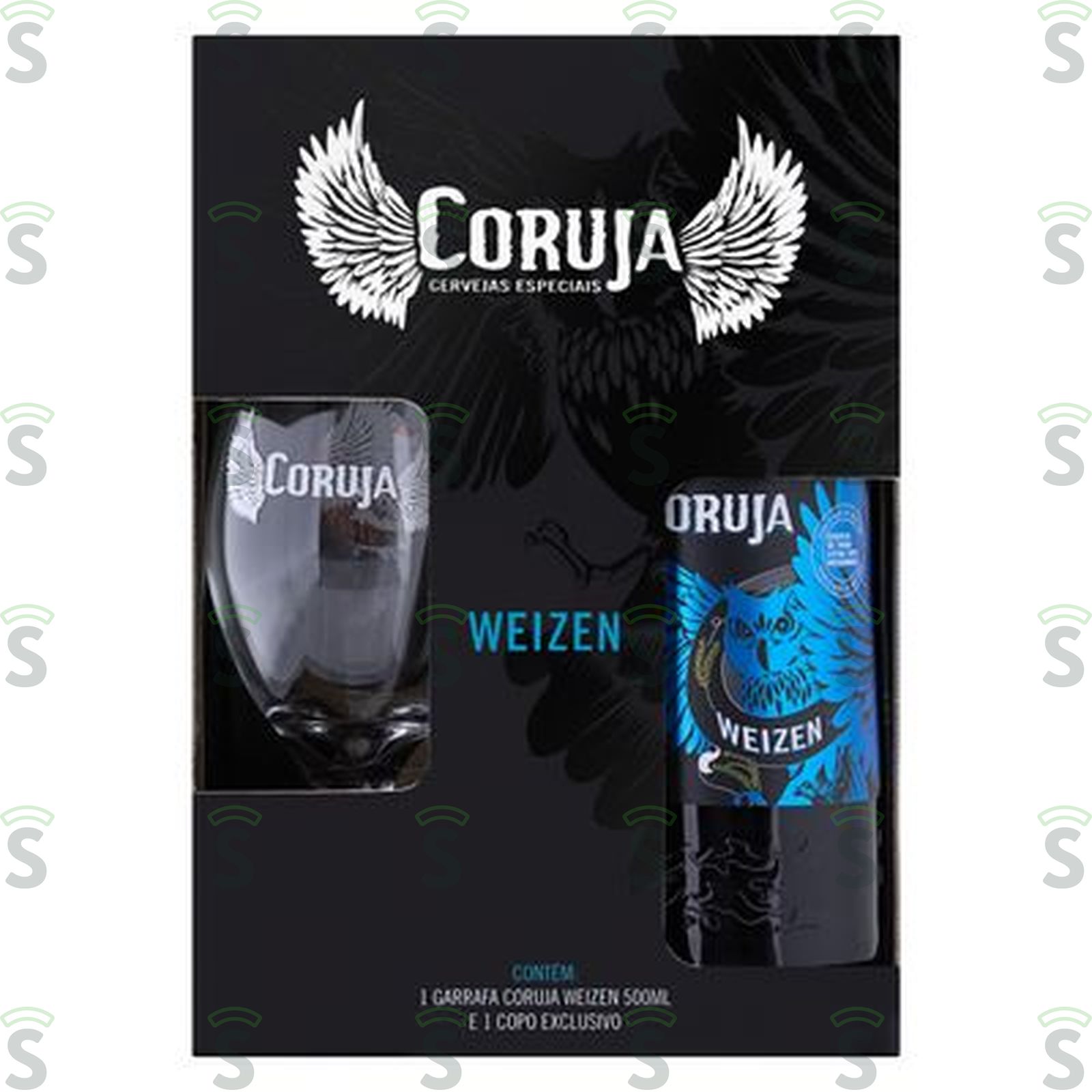 Kit Cerveja Coruja 1 Weizen Garrafa + 1 Taça 500ML