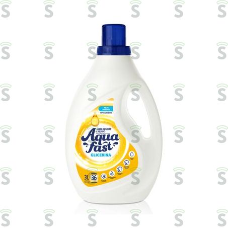  Lava Roupas Líquido Aqua Fast Glicerina Frasco 3lt