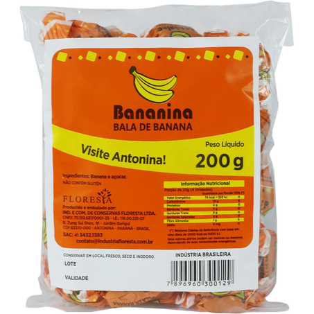 Bala de Banana Bananina 200g