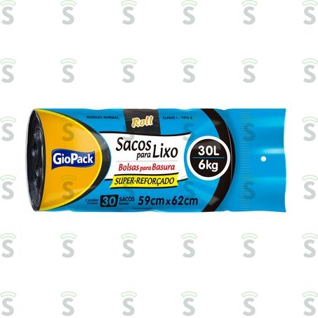  Giopack-sacos Lixo 30l Reforcado