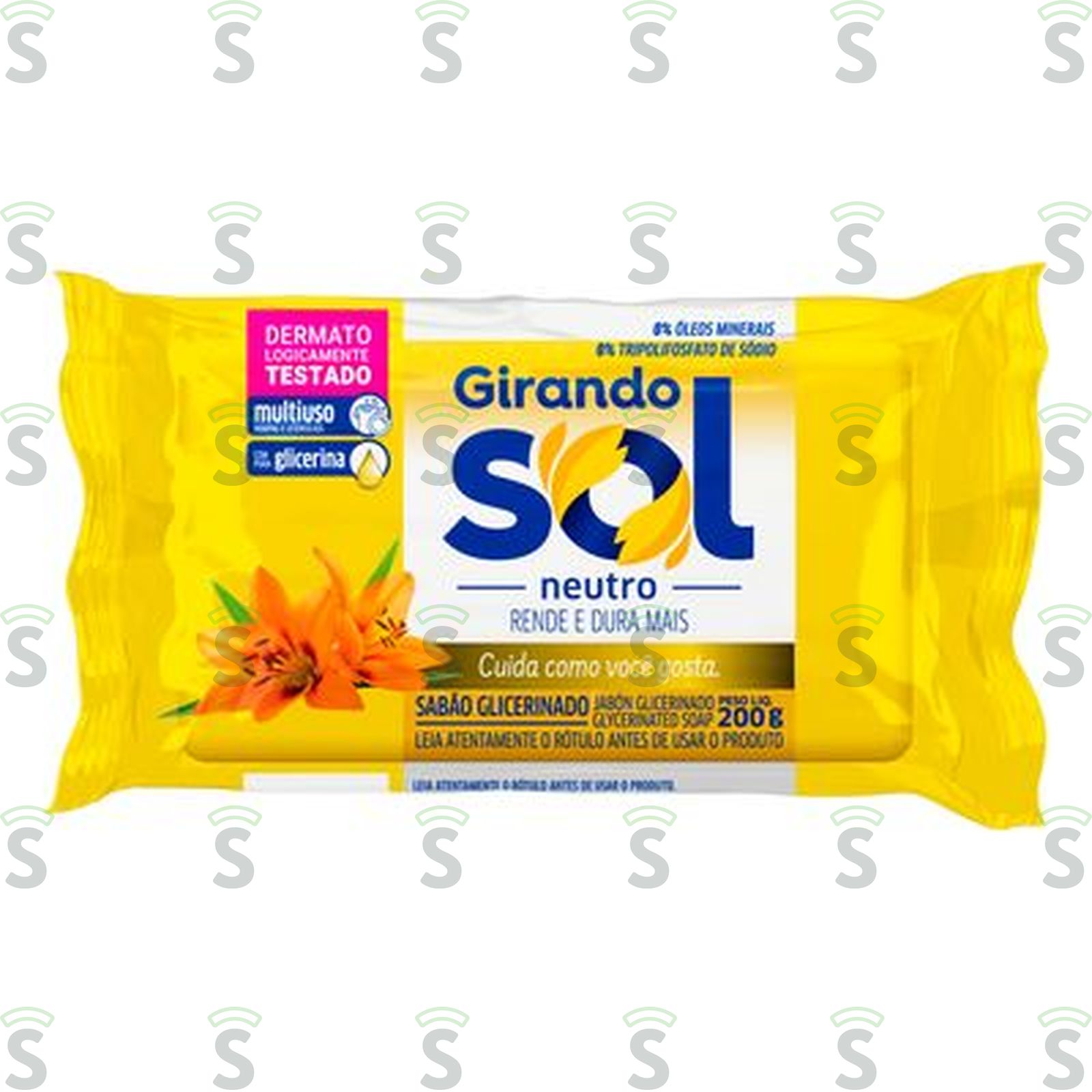 Sabão em Barra Girando Sol Neutro Embalagem 200G