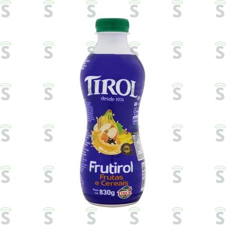  Bebida Láctea Tirol Frutirol Frutas e Cereais Embalagem 830g