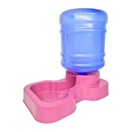 Bebedouro Automático Maxi Rosa Com Garrafão 10lt