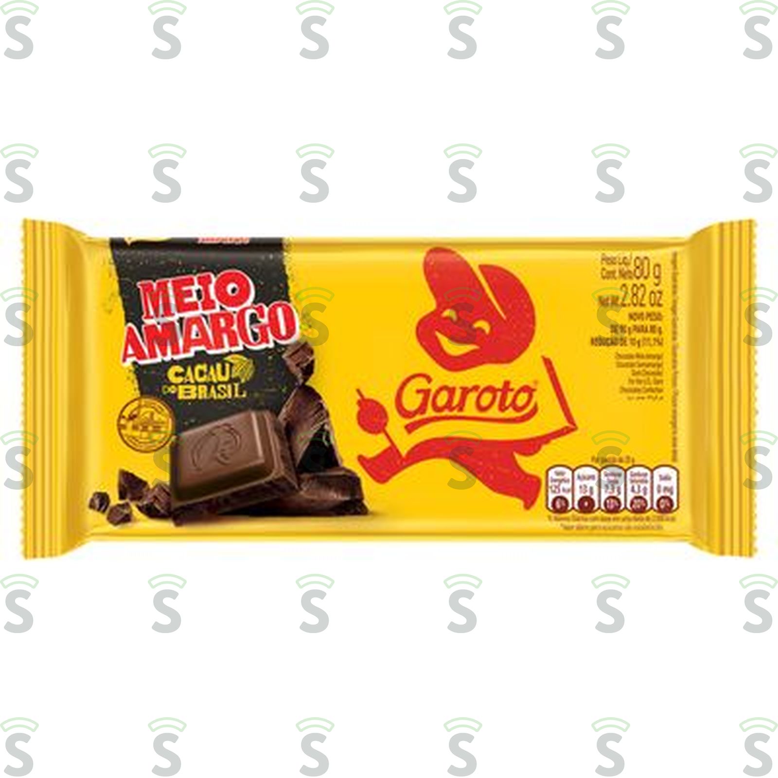 Garoto-chocolate 80g meio amargo