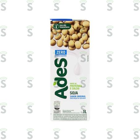  Bebida a Base de Soja Ades Original Sem Adição de Açúcar Caixa 1lt