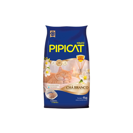 Areia Pipicat 4kg - Chá Branco