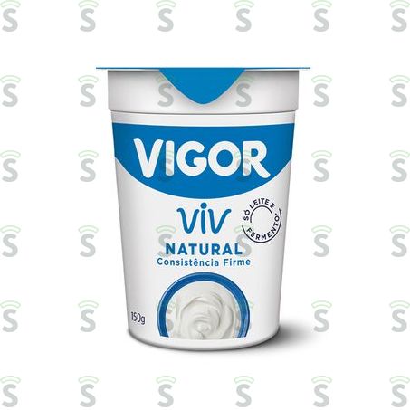  Iogurte Parcialmente Desnatado Natural Vigor Viv Copo 150g