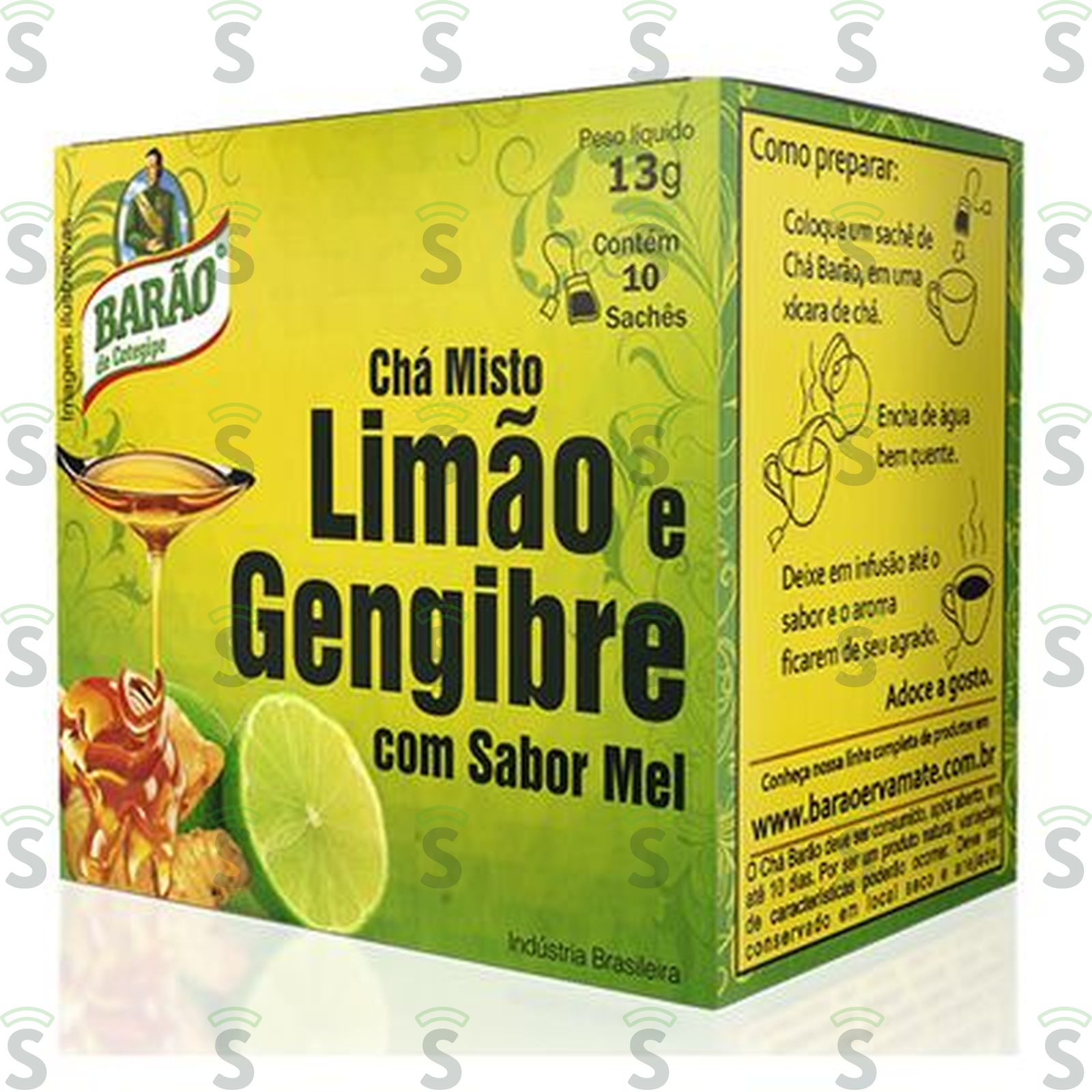 Chá Misto Barão de Cotegipe Limão e Gengibre com Mel Caixa com 10un - 13gr