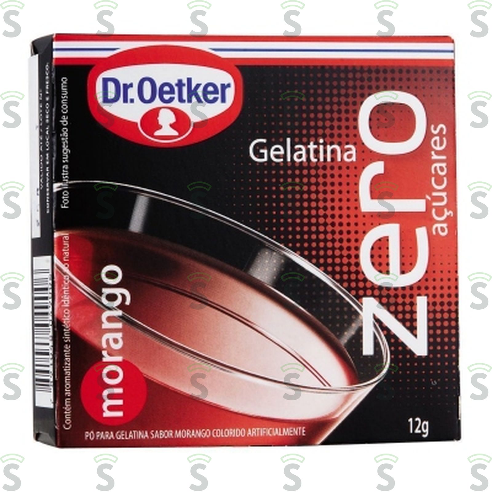 Gelatina oetker zero morango 12g