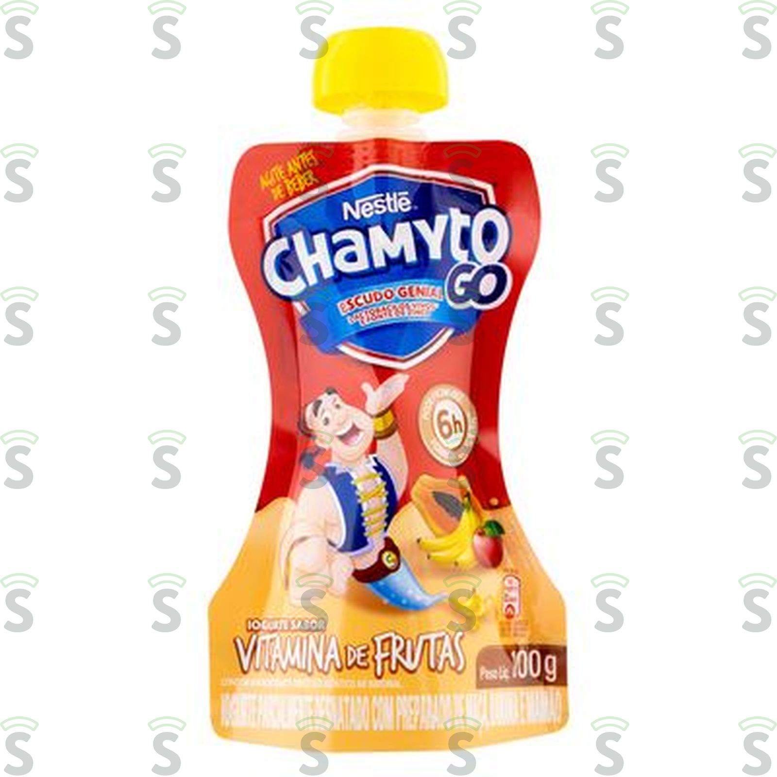 Iogurte Parcialmente Desnatado Chamyto Vitamina de Frutas Squeeze 100gr