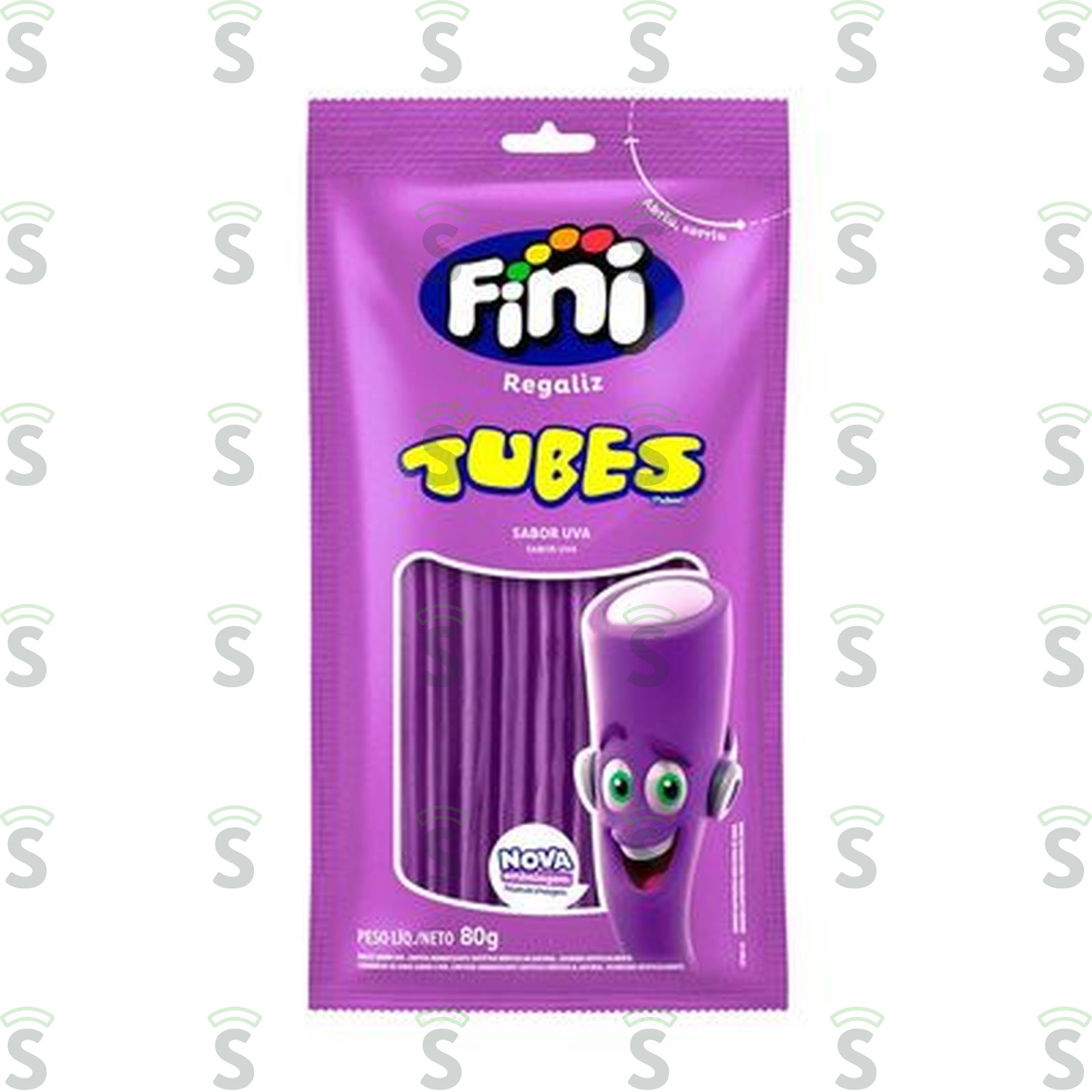 Bala Fini Regaliz Tubes Uva 80G