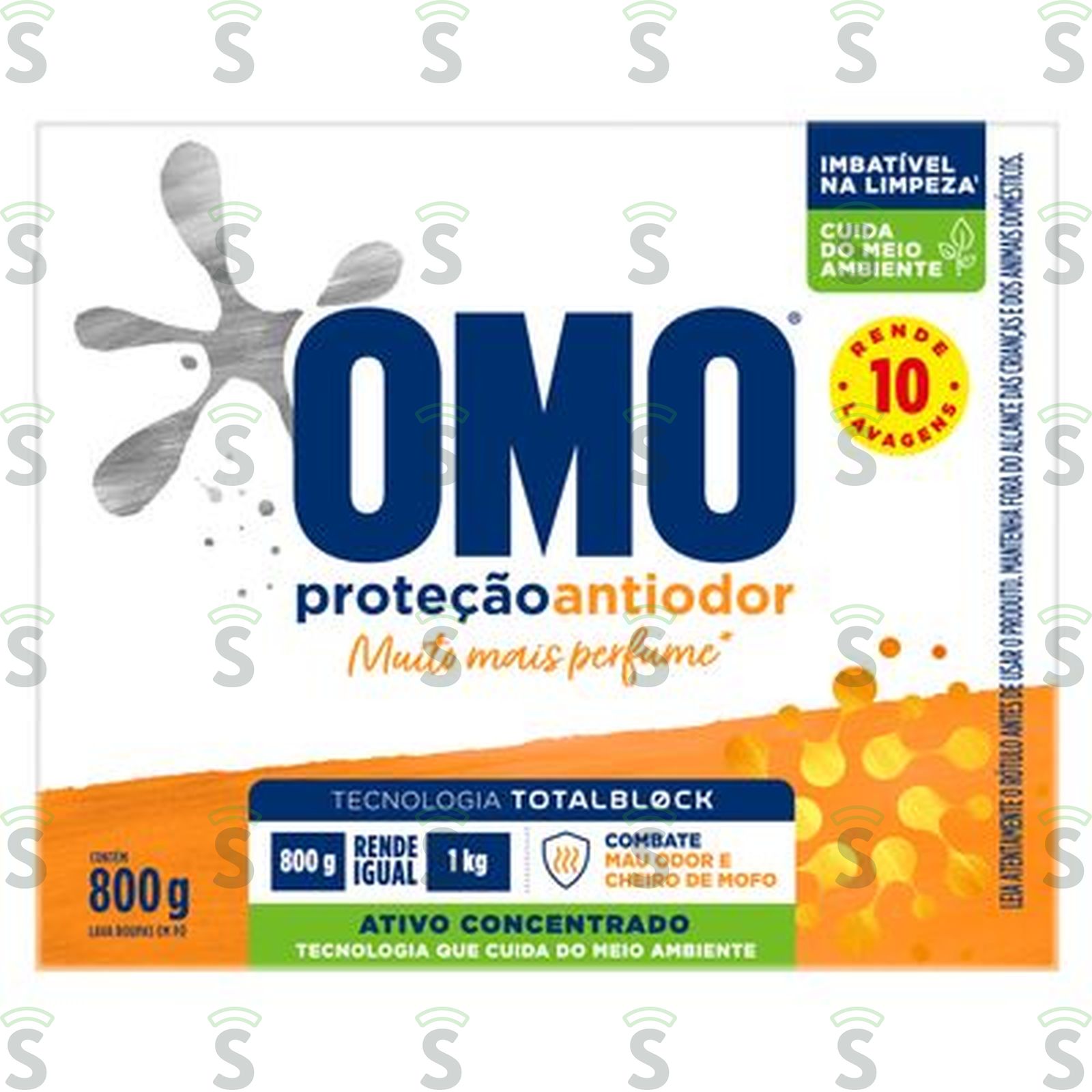 Lava Roupas em Pó Omo Proteção Antiodor Caixa 800gr