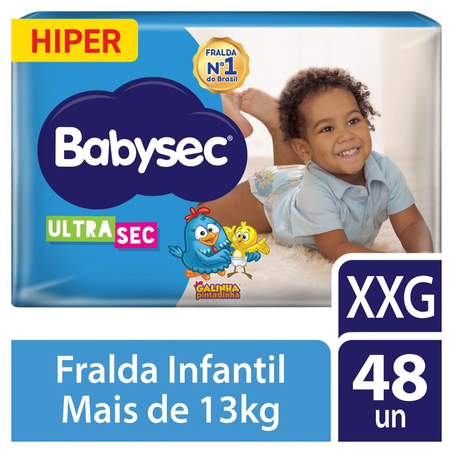 Fralda Babysec Ultra Hiper Tam. XXG - Com 52 Fraldas