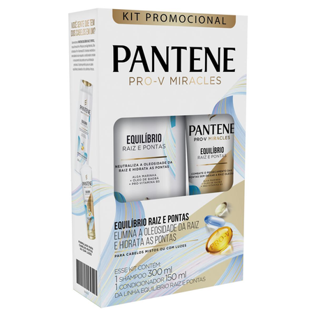 Conjunto Pantene 300ml - Shampoo + 150ml - Condicionador - Equilíbrio