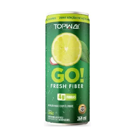 Refrigerante Limão Go Fresh Fiber Zero Topway Lt 269ml