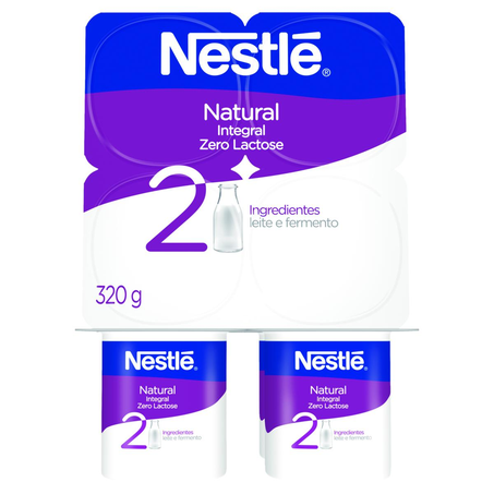 Iogurte Natural Nestlé 320g - Zero Lactose