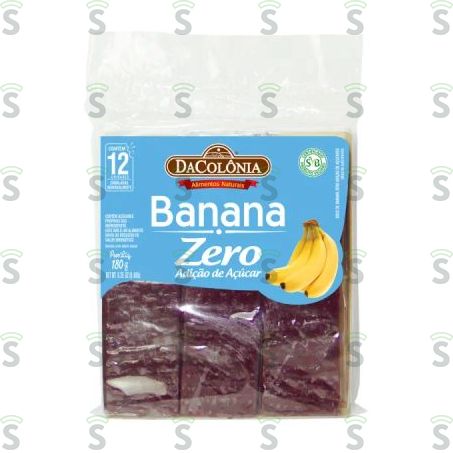  Doce de Banana Dacolônia Zero Açúcar Pacote 180g