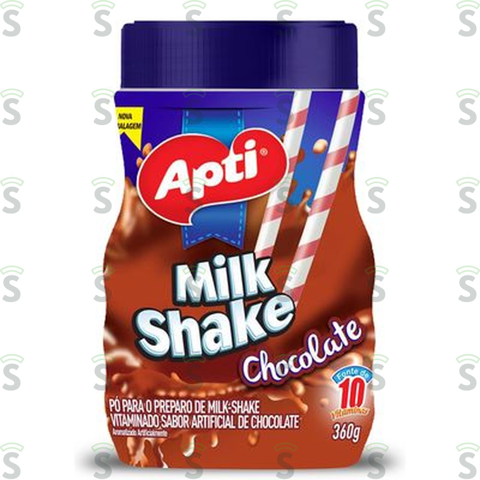 Pó para o Preparo de Milk-Shake Apti Sabor Chocolate Pote 360gr