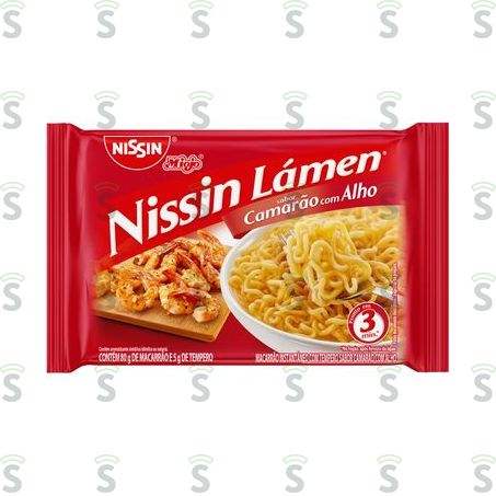  Macarrão Instantâneo Nissin Camarão Com Alho 85g
