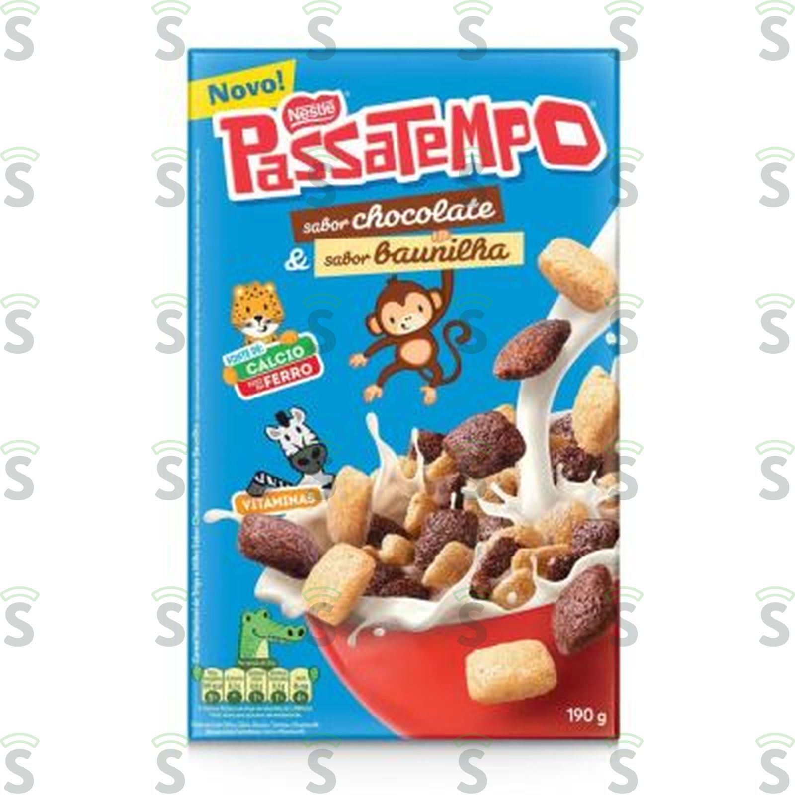Cereal Matinal Nestlé Passatempo Cereal Chocolate e Baunilha Caixa 190gr