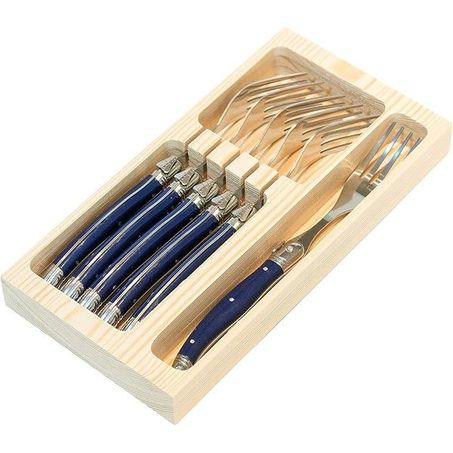 Conjunto com 6 Garfos de Aço Inox Laguiole