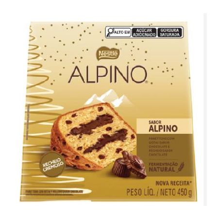 Panettone Nestle Alpino Gotas Chocolate 450g